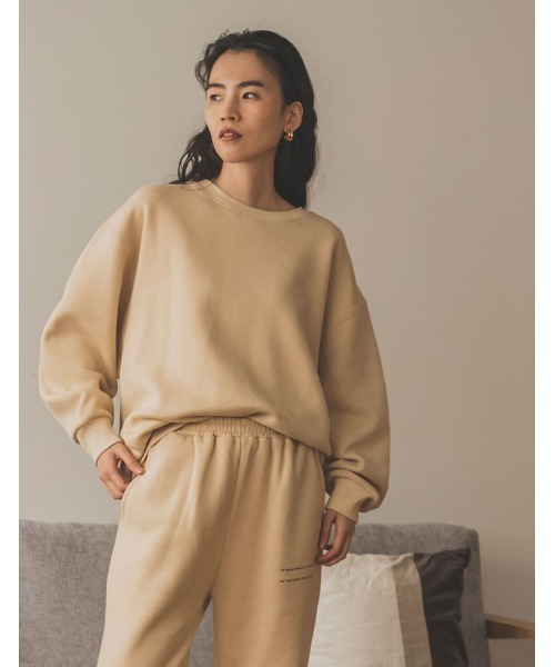 Re:EDIT（リエディ）の「USAコットン裏起毛サイドリブスウェット（スウェット・レディース・アイボリー/ベージュ/モカ/杢グレー/ブラック・LARGE/MEDIUM）」の14枚目の写真