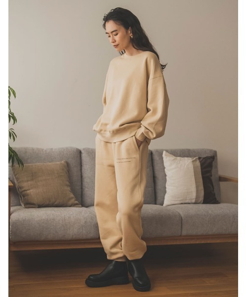 Re:EDIT（リエディ）の「USAコットン裏起毛サイドリブスウェット（スウェット・レディース・アイボリー/ベージュ/モカ/杢グレー/ブラック・LARGE/MEDIUM）」の17枚目の写真