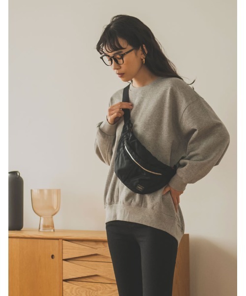 Re:EDIT（リエディ）の「USAコットン裏起毛サイドリブスウェット（スウェット・レディース・アイボリー/ベージュ/モカ/杢グレー/ブラック・LARGE/MEDIUM）」の18枚目の写真