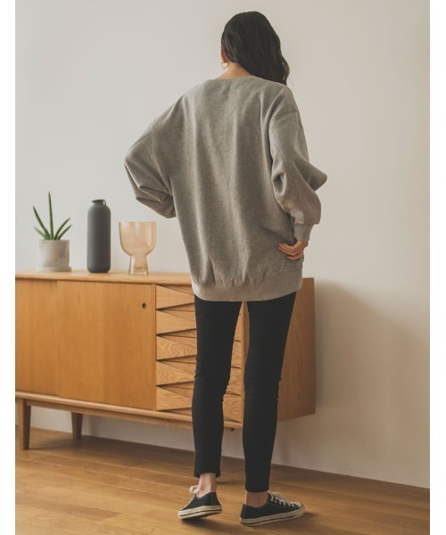 Re:EDIT（リエディ）の「USAコットン裏起毛サイドリブスウェット（スウェット・レディース・アイボリー/ベージュ/モカ/杢グレー/ブラック・LARGE/MEDIUM）」の21枚目の写真