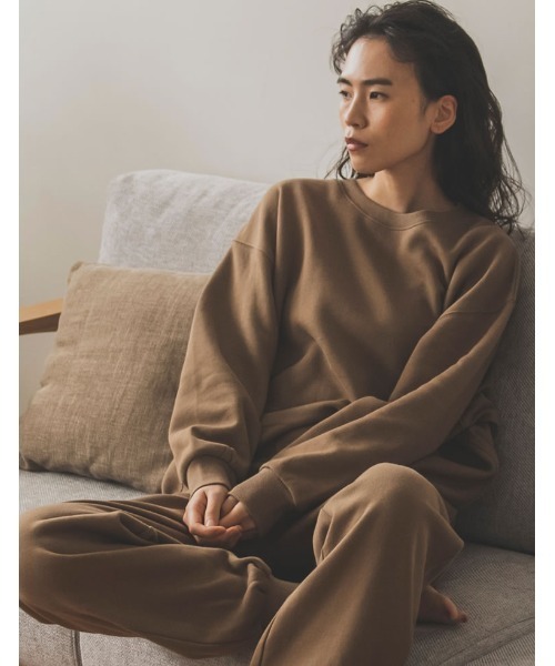 Re:EDIT（リエディ）の「USAコットン裏起毛サイドリブスウェット（スウェット・レディース・アイボリー/ベージュ/モカ/杢グレー/ブラック・LARGE/MEDIUM）」の22枚目の写真