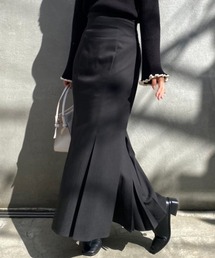 one after another NICE CLAUP | 【S.Mサイズ展開、ウエスト調節可能】プリーツ切替えマーメイドスカート(スカート)