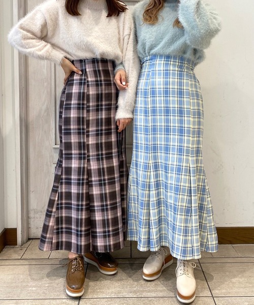 one after another NICE CLAUP（ワンアフターアナザーナイスクラップ）の「Sサイズあり　プリーツ切替えマーメイドスカート（スカート・レディース・ブラック/グレー/ブラウン/ブルー系その他/ピンク系その他・SMALL/MEDIUM）」の13枚目の写真