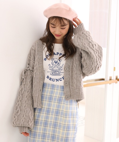 one after another NICE CLAUP（ワンアフターアナザーナイスクラップ）の「Sサイズあり　プリーツ切替えマーメイドスカート（スカート・レディース・ブラック/グレー/ブラウン/ブルー系その他/ピンク系その他・SMALL/MEDIUM）」の11枚目の写真