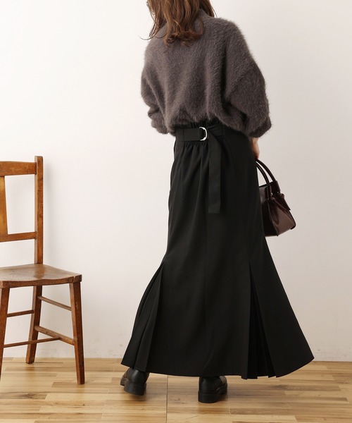 one after another NICE CLAUP（ワンアフターアナザーナイスクラップ）の「Sサイズあり　プリーツ切替えマーメイドスカート（スカート・レディース・ブラック/グレー/ブラウン/ブルー系その他/ピンク系その他・SMALL/MEDIUM）」の15枚目の写真