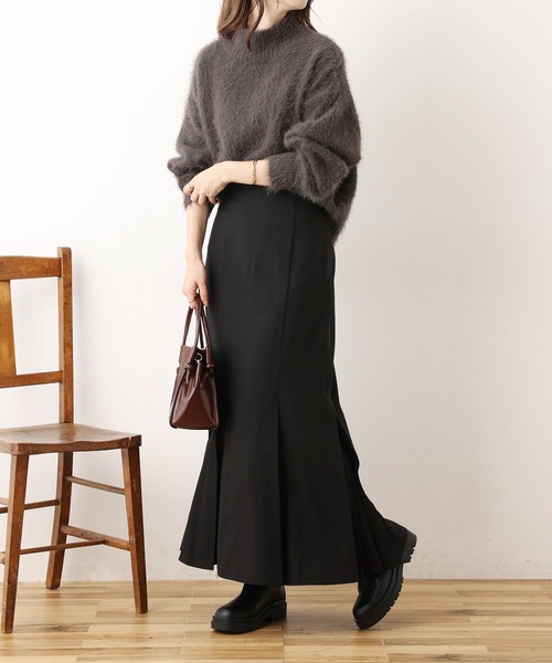 one after another NICE CLAUP（ワンアフターアナザーナイスクラップ）の「Sサイズあり　プリーツ切替えマーメイドスカート（スカート・レディース・ブラック/グレー/ブラウン/ブルー系その他/ピンク系その他・SMALL/MEDIUM）」の19枚目の写真