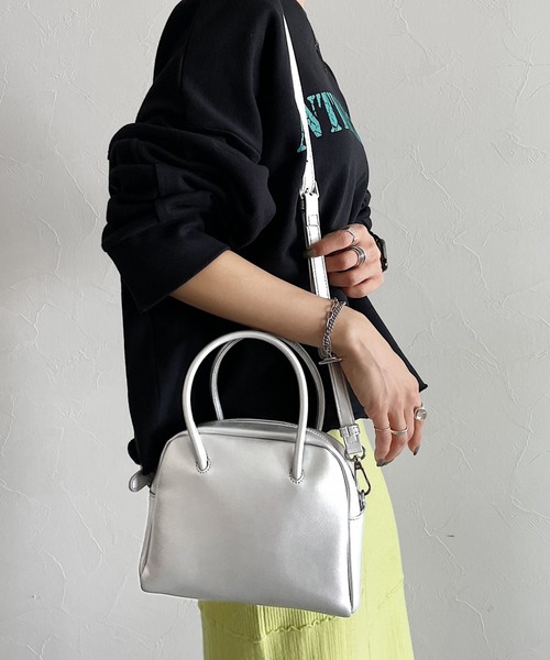 PAGEBOY(ページボーイ)の「ミニボストンショルダー(ボストンバッグ・レディース・ブラック/ピンク/シルバー・FREE)」の3枚目の写真