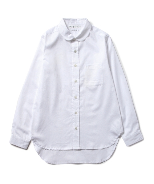 BEAMS BOY（ビームスボーイ）の「BEAMS BOY / サテン チビラウンド ロングテール シャツ（シャツ/ブラウス・レディース・ホワイト/サックスブルー・ONE SIZE）」の16枚目の写真