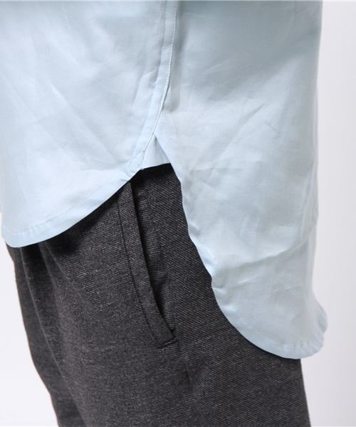 BEAMS BOY（ビームスボーイ）の「BEAMS BOY / サテン チビラウンド ロングテール シャツ（シャツ/ブラウス・レディース・ホワイト/サックスブルー・ONE SIZE）」の10枚目の写真