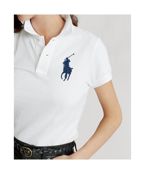 ラルフローレン Big Pony コットン ポロシャツ Skinnyホワイト 3 Amazon | POLO RALPH LAUREN(ポロラルフローレン)国内正規品