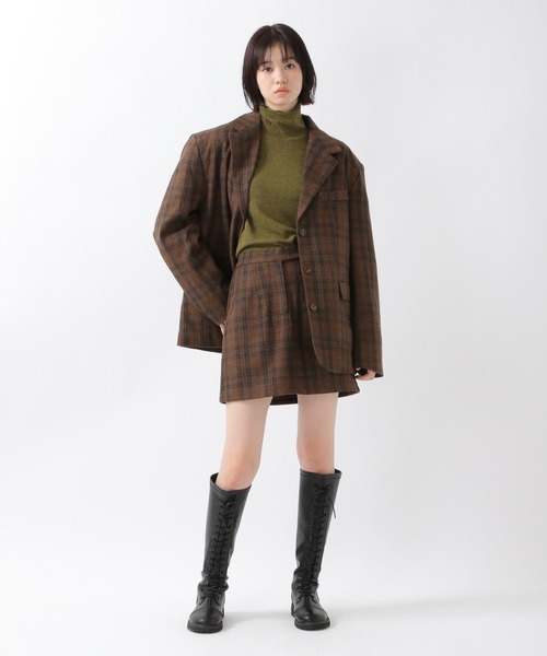 ALAND（エーランド）の「3.3Field Trip／CHECKライナージャケット　2259015（テーラードジャケット・レディース・ネイビー/ブラウン・FREE）」の13枚目の写真