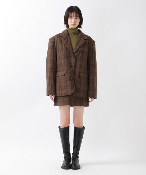 ALAND（エーランド）の「3.3Field Trip／CHECKライナージャケット　2259015（テーラードジャケット・レディース・ネイビー/ブラウン・FREE）」の18枚目の写真