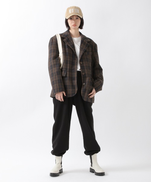 ALAND（エーランド）の「3.3Field Trip／CHECKライナージャケット　2259015（テーラードジャケット・レディース・ネイビー/ブラウン・FREE）」の10枚目の写真