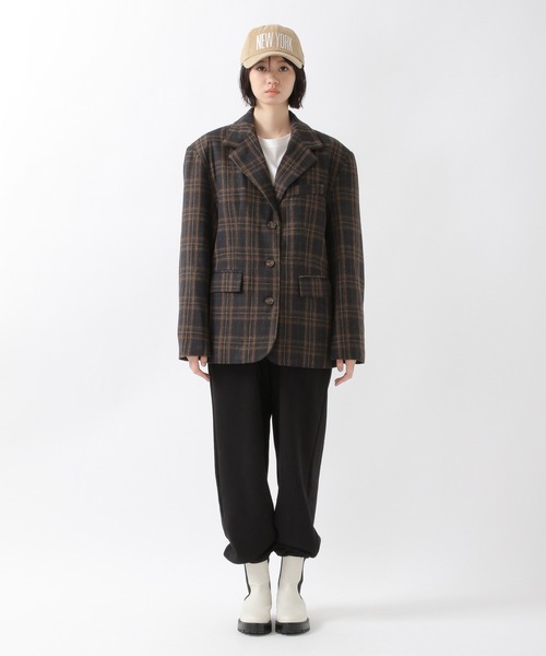 ALAND（エーランド）の「3.3Field Trip／CHECKライナージャケット　2259015（テーラードジャケット・レディース・ネイビー/ブラウン・FREE）」の21枚目の写真