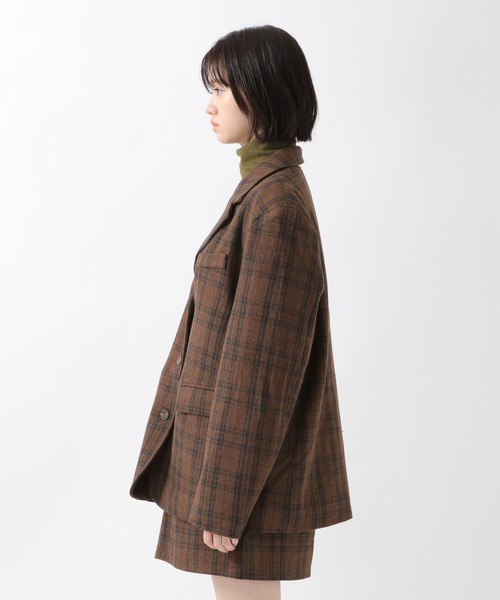 ALAND（エーランド）の「3.3Field Trip／CHECKライナージャケット　2259015（テーラードジャケット・レディース・ネイビー/ブラウン・FREE）」の14枚目の写真