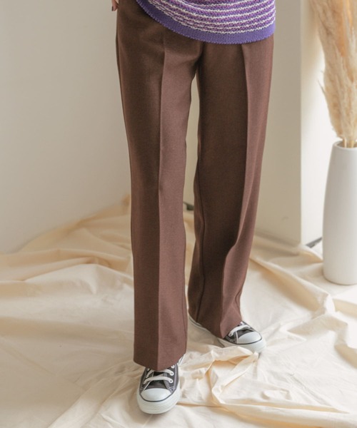 ITEMS URBANRESEARCH（アイテムズ アーバンリサーチ）の「ウールライクストレートパンツ（その他パンツ・レディース・ブラック/ブラウン/ベージュ・FREE）」の3枚目の写真