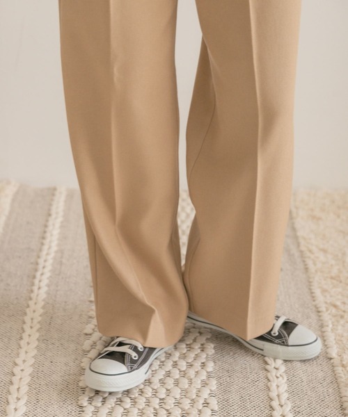 ITEMS URBANRESEARCH（アイテムズ アーバンリサーチ）の「ウールライクストレートパンツ（その他パンツ・レディース・ブラック/ブラウン/ベージュ・FREE）」の8枚目の写真