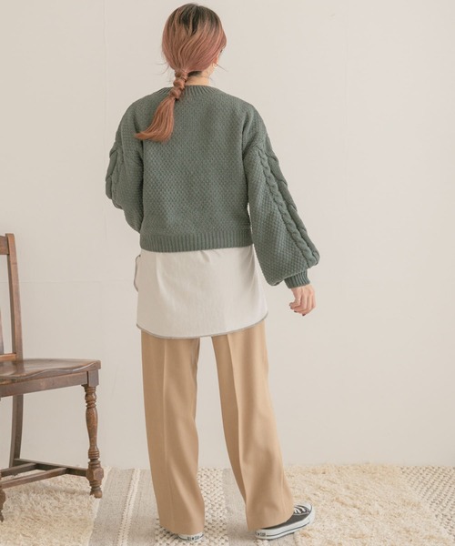 ITEMS URBANRESEARCH（アイテムズ アーバンリサーチ）の「ウールライクストレートパンツ（その他パンツ・レディース・ブラック/ブラウン/ベージュ・FREE）」の11枚目の写真