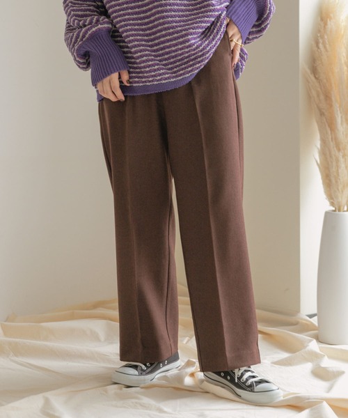 ITEMS URBANRESEARCH（アイテムズ アーバンリサーチ）の「ウールライクストレートパンツ（その他パンツ・レディース・ブラック/ブラウン/ベージュ・FREE）」の19枚目の写真