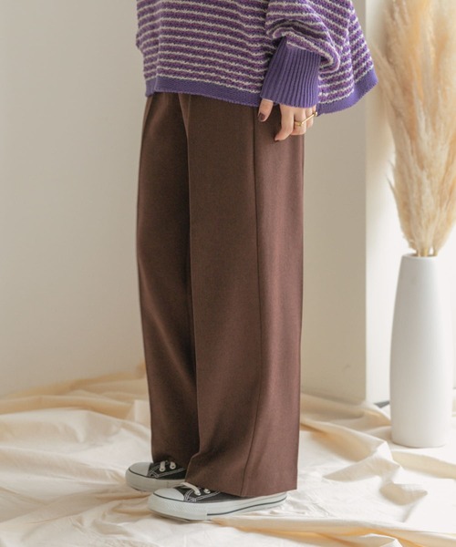 ITEMS URBANRESEARCH（アイテムズ アーバンリサーチ）の「ウールライクストレートパンツ（その他パンツ・レディース・ブラック/ブラウン/ベージュ・FREE）」の20枚目の写真