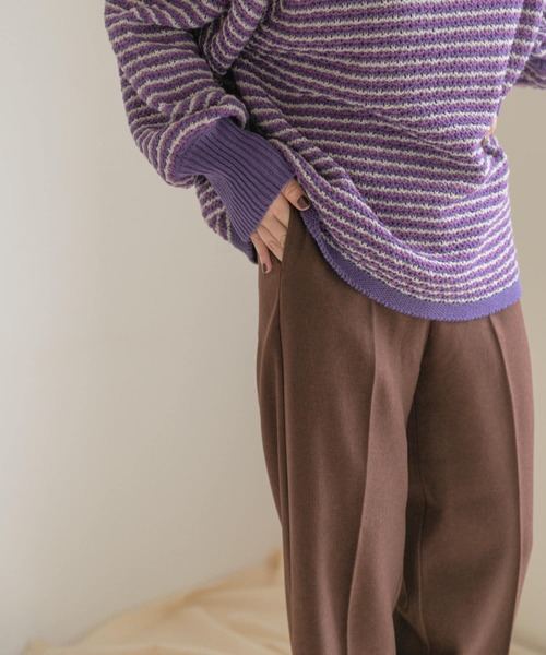 ITEMS URBANRESEARCH（アイテムズ アーバンリサーチ）の「ウールライクストレートパンツ（その他パンツ・レディース・ブラック/ブラウン/ベージュ・FREE）」の21枚目の写真