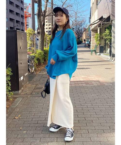 Ungrid（アングリッド）の「スリットニットフィットスカート（スカート・レディース・アイボリー/チャコールグレー/イエロー・FREE）」の18枚目の写真