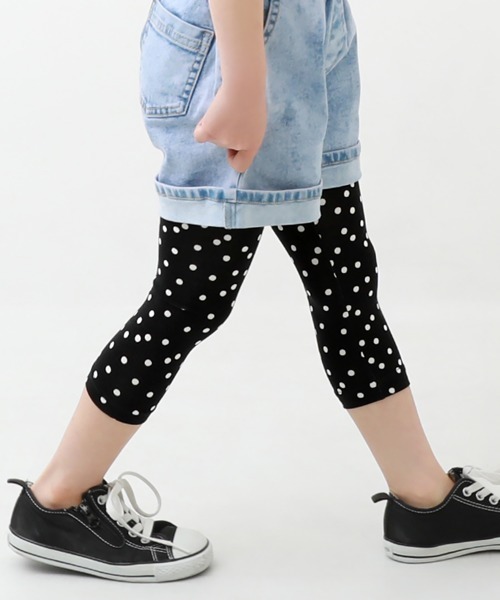 devirock(デビロック)の「7分丈天使のレギンス(レギンス/スパッツ・キッズ・ブラック系その他3/ブラック系その他2/杢グレー/ブラック系その他/ブラック/ヘザーチャコール・80cm/90cm/100cm/120cm/130cm/140cm/110cm/150cm/160cm)」の3枚目の写真