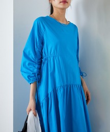 forksy. | 【forksy.】ドロストシャーリングボリュームスリーブワンピース(ワンピース)