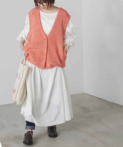 forksy.（フォルクシー）の「【forksy.】ドロストシャーリングボリュームスリーブワンピース（ワンピース・レディース・ブラック/オフホワイト/オレンジ/ライトグリーン/ケリー/ロイヤルブルー/ピンク/コバルトブルー/ブラック系/ブルー系/グリーン系/ピンク系・FREE）」の20枚目の写真