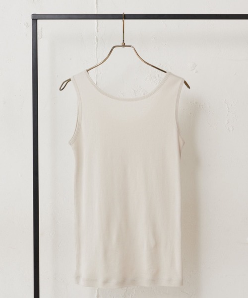BEARDSLEY（ビアズリー）の「AWAYUKIタンクトップ（タンクトップ・レディース・ブラック/ベージュ・FREE）」の4枚目の写真
