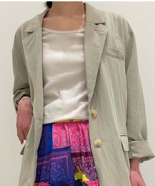 BEARDSLEY（ビアズリー）の「AWAYUKIタンクトップ（タンクトップ・レディース・ブラック/ベージュ・FREE）」の7枚目の写真