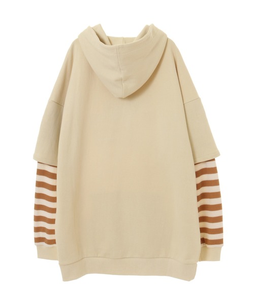 Candy Stripper（キャンディストリッパー）の「//E.T.×Candy Stripper//E.T.LAYERED（パーカー・レディース・ブラック/レッド/アイボリー・2）」の5枚目の写真