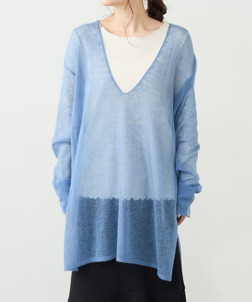 PUAL CE CIN（ピュアルセシン）の「モヘア混チュニック（ニット/セーター・レディース・ブラック/ブラウン/ブルー・FREE）」の16枚目の写真