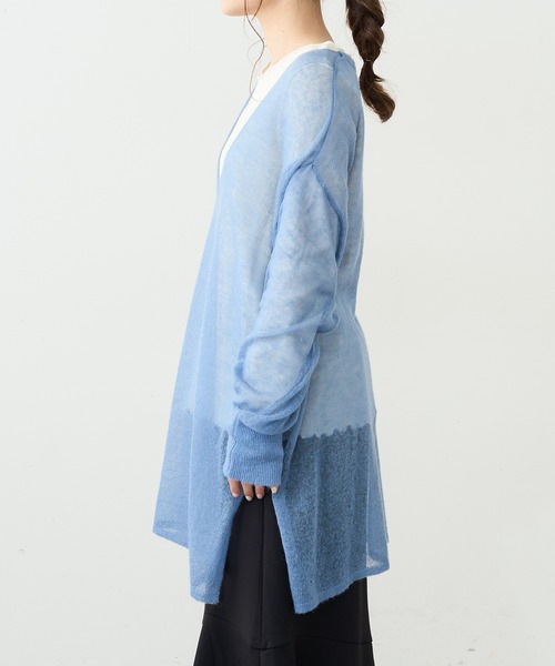 PUAL CE CIN（ピュアルセシン）の「モヘア混チュニック（ニット/セーター・レディース・ブラック/ブラウン/ブルー・FREE）」の17枚目の写真
