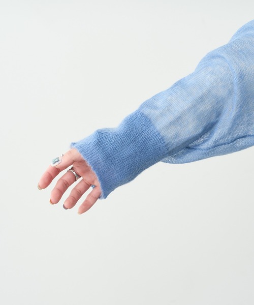 PUAL CE CIN（ピュアルセシン）の「モヘア混チュニック（ニット/セーター・レディース・ブラック/ブラウン/ブルー・FREE）」の6枚目の写真