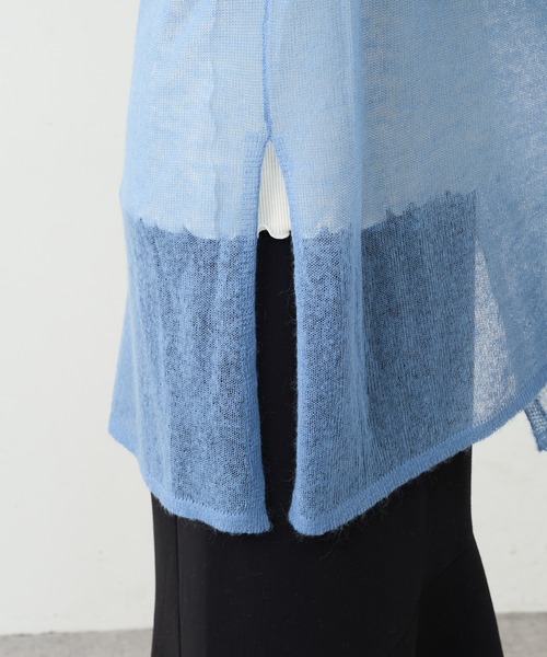 PUAL CE CIN（ピュアルセシン）の「モヘア混チュニック（ニット/セーター・レディース・ブラック/ブラウン/ブルー・FREE）」の5枚目の写真