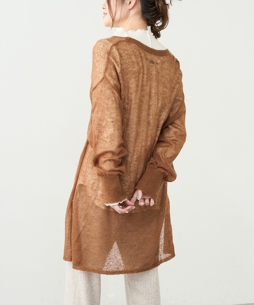 PUAL CE CIN（ピュアルセシン）の「モヘア混チュニック（ニット/セーター・レディース・ブラック/ブラウン/ブルー・FREE）」の10枚目の写真