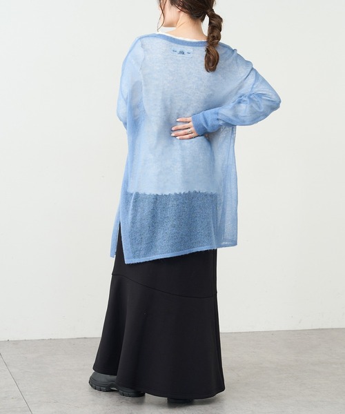 PUAL CE CIN（ピュアルセシン）の「モヘア混チュニック（ニット/セーター・レディース・ブラック/ブラウン/ブルー・FREE）」の12枚目の写真