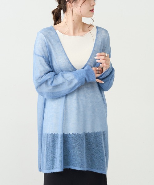 PUAL CE CIN（ピュアルセシン）の「モヘア混チュニック（ニット/セーター・レディース・ブラック/ブラウン/ブルー・FREE）」の19枚目の写真