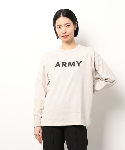 GENERATOR(ジェネレーター)の「GENERATOR ARMY L/S Tシャツ(Tシャツ/カットソー・レディース・チャコールグレー/ホワイト系その他2/カーキ・F)」の2枚目の写真