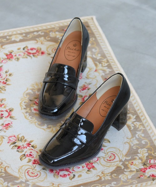 NOFALL（ノーフォール）の「ローファーヒールパンプス（ローファー・レディース・ブラック/ダークブラウン/ブラック系その他/ベージュ系その他・L/LL/S/M/3L/SS）」の2枚目の写真