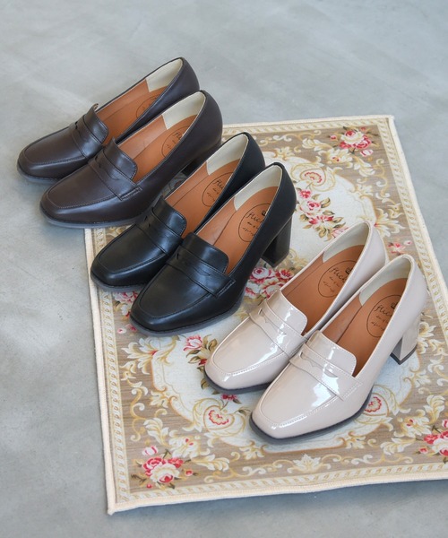 NOFALL（ノーフォール）の「ローファーヒールパンプス（ローファー・レディース・ブラック/ダークブラウン/ブラック系その他/ベージュ系その他・L/LL/S/M/3L/SS）」の6枚目の写真