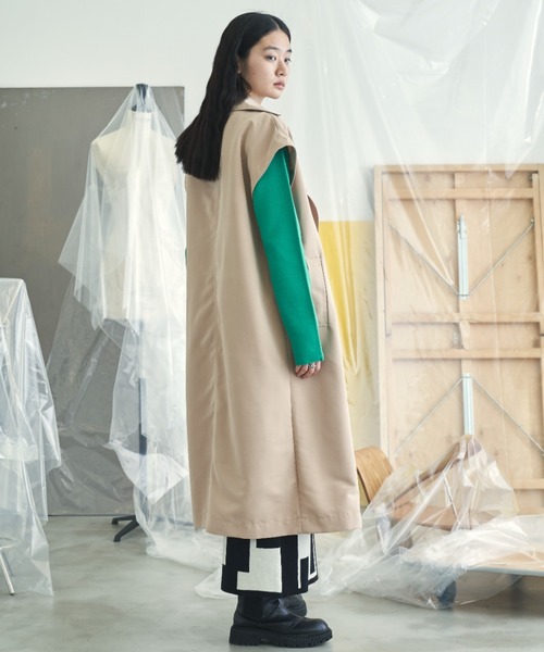 VACANCY（ヴァカンシー）の「マルチ２wayビッグシルエットジレトレンチコート（トレンチコート・レディース・ベージュ/ブルー・FREE）」の11枚目の写真