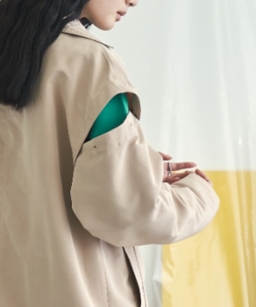 VACANCY（ヴァカンシー）の「マルチ２wayビッグシルエットジレトレンチコート（トレンチコート・レディース・ベージュ/ブルー・FREE）」の15枚目の写真