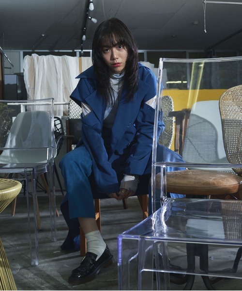 VACANCY（ヴァカンシー）の「マルチ２wayビッグシルエットジレトレンチコート（トレンチコート・レディース・ベージュ/ブルー・FREE）」の10枚目の写真