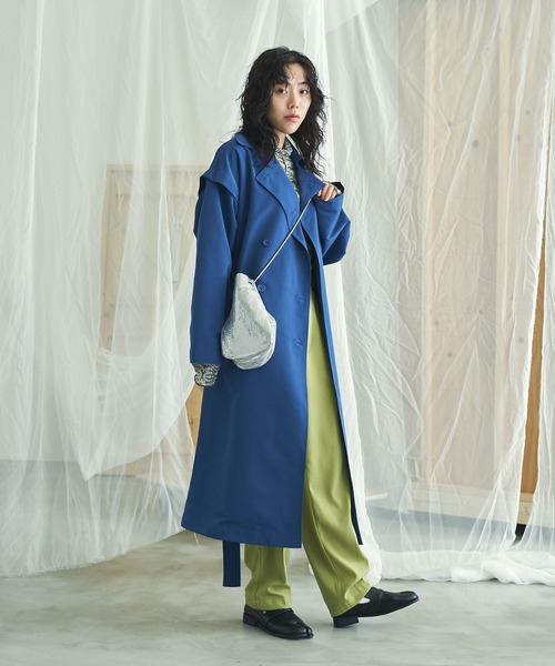 VACANCY（ヴァカンシー）の「マルチ２wayビッグシルエットジレトレンチコート（トレンチコート・レディース・ベージュ/ブルー・FREE）」の5枚目の写真