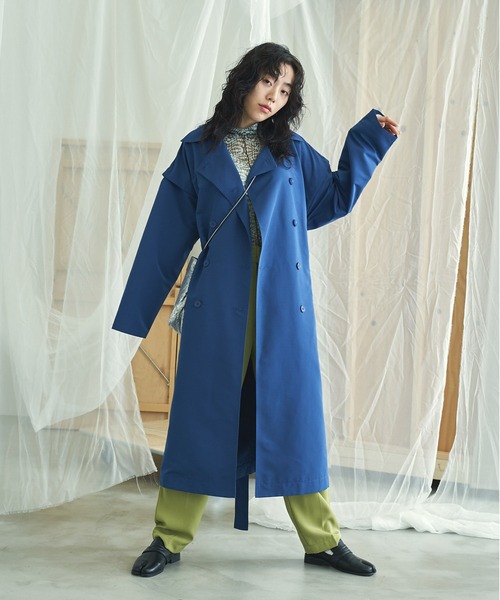 VACANCY（ヴァカンシー）の「マルチ２wayビッグシルエットジレトレンチコート（トレンチコート・レディース・ベージュ/ブルー・FREE）」の6枚目の写真