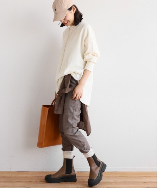 JOURNAL STANDARD relume（ジャーナルスタンダード　レリューム）の「TCワッフルオーバーサイズロングスリーブTシャツ◆（Tシャツ/カットソー・レディース・ナチュラル/ベージュ系その他/グレー・FREE）」の21枚目の写真