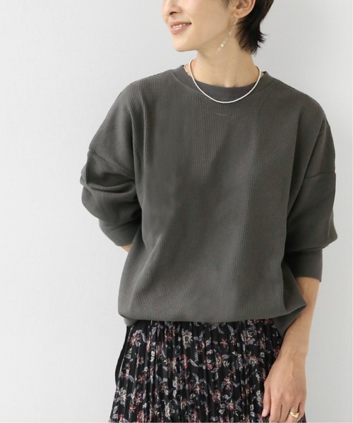 JOURNAL STANDARD relume（ジャーナルスタンダード　レリューム）の「TCワッフルオーバーサイズロングスリーブTシャツ◆（Tシャツ/カットソー・レディース・ナチュラル/ベージュ系その他/グレー・FREE）」の10枚目の写真