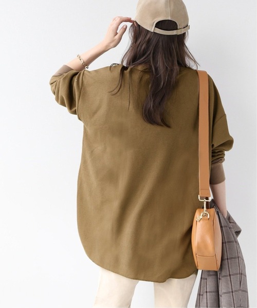 JOURNAL STANDARD relume（ジャーナルスタンダード　レリューム）の「TCワッフルオーバーサイズロングスリーブTシャツ◆（Tシャツ/カットソー・レディース・ナチュラル/ベージュ系その他/グレー・FREE）」の12枚目の写真